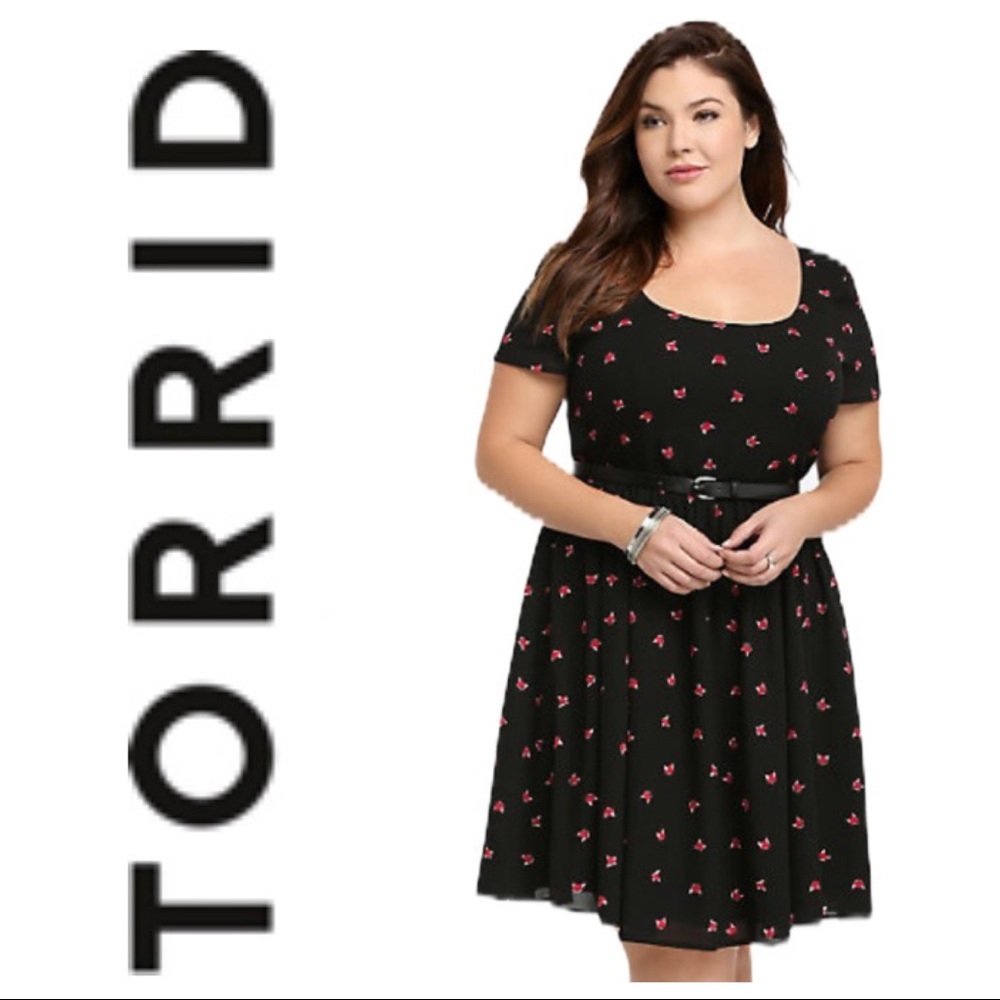 Torrid Fox Print Skater Dress NWOT Plus Size 24